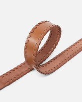 4-cm leather belt with Love Birds buckle - | Pinko