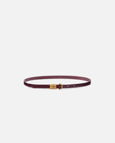 1.2-cm belt with PINKO lettering logo - Burgundy | Pinko