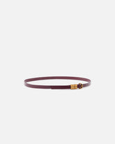 1.2-cm belt with PINKO lettering logo - Burgundy | Pinko