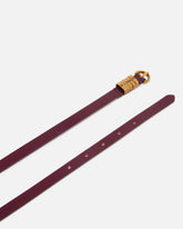 1.2-cm belt with PINKO lettering logo - Burgundy | Pinko