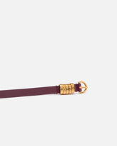 1.2-cm belt with PINKO lettering logo - Burgundy | Pinko