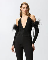 Bodysuit with feathers - | Pinko