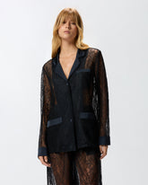 Lace and satin jacket - | Pinko