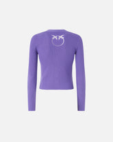 Gerippte Cardigan mit Logo Love Birds - | Pinko