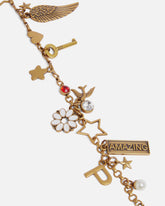 Chain charm with charms - | Pinko