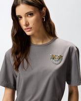 T-Shirt mit Schmuckapplikation Love Birds - | Pinko