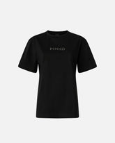 More Strass Less Stress T-shirt - Black | Pinko