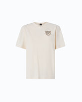 T-shirt with Love Birds jewel detail - | Pinko