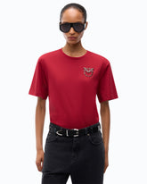 T-shirt with Love Birds jewel detail - | Pinko