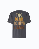 T-Shirt „Too Glam To Give A Damn“ mit Strasssteinen - | Pinko