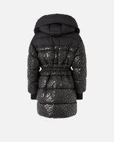 Technical canvas down jacket with logo print - | Pinko