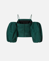 Crop top with puff sleeves - | Pinko