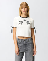 Cropped Love Birds T-shirt - | Pinko