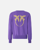 Sweater with Love Birds maxi-logo - | Pinko