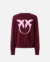 Sweater with Love Birds maxi-logo - | Pinko