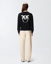 Sweater with Love Birds maxi-logo - | Pinko