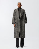 Long herringbone cloth coat - | Pinko