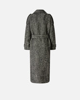 Long herringbone cloth coat - | Pinko