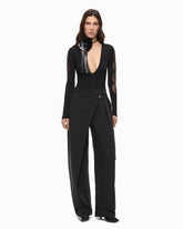 Wide-leg wrap trousers - | Pinko