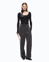 Carrot-fit wrap trousers - | Pinko