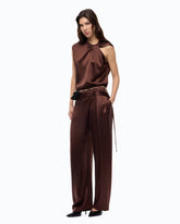 Satin wrap trousers - | Pinko