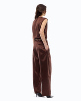 Satin wrap trousers - | Pinko