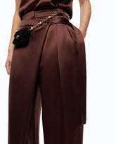 Satin wrap trousers - | Pinko