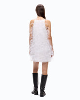Short dress with feathers - White | Pinko