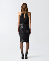 Pencil skirt with sequins - | Pinko