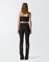 Crop top with feathers - | Pinko