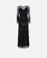 Dress with sequins and feathers - | Pinko