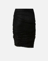 Patchwork-effect lace pencil skirt - | Pinko