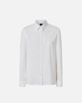Poplin shirt with embroidery - | Pinko
