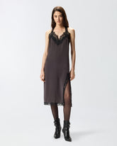Silk and lace lingerie dress - | Pinko