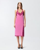 Silk and lace lingerie dress - | Pinko