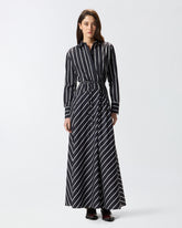 Long striped poplin dress - | Pinko