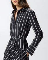Long striped poplin dress - | Pinko