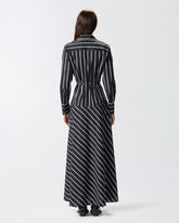 Long striped poplin dress - | Pinko