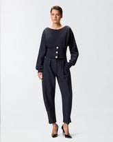 Bustier sweatshirt with buttons - | Pinko