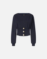 Bustier sweatshirt with buttons - | Pinko