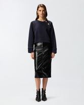 Sweatshirt with buttons - | Pinko