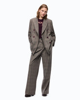 Double-breasted check jacket - | Pinko