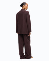 Double-breasted check jacket - Bordeaux | Pinko