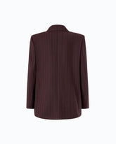 Double-breasted check jacket - Bordeaux | Pinko