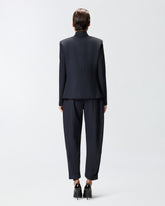 Fitted pinstripe wool blazer - | Pinko