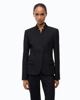 Slim-fit single-breasted jacket - Black | Pinko