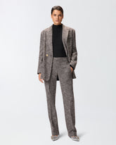 High-waisted flannel trousers - | Pinko