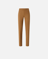 High-waisted textured wool trousers - | Pinko