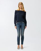 Long-sleeved sweater with open shoulders - | Pinko