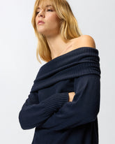 Schulterfreier Pullover mit langen Ärmeln - | Pinko